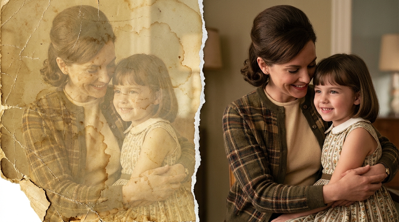 AutoMagic AI Photo Restoration Before and After